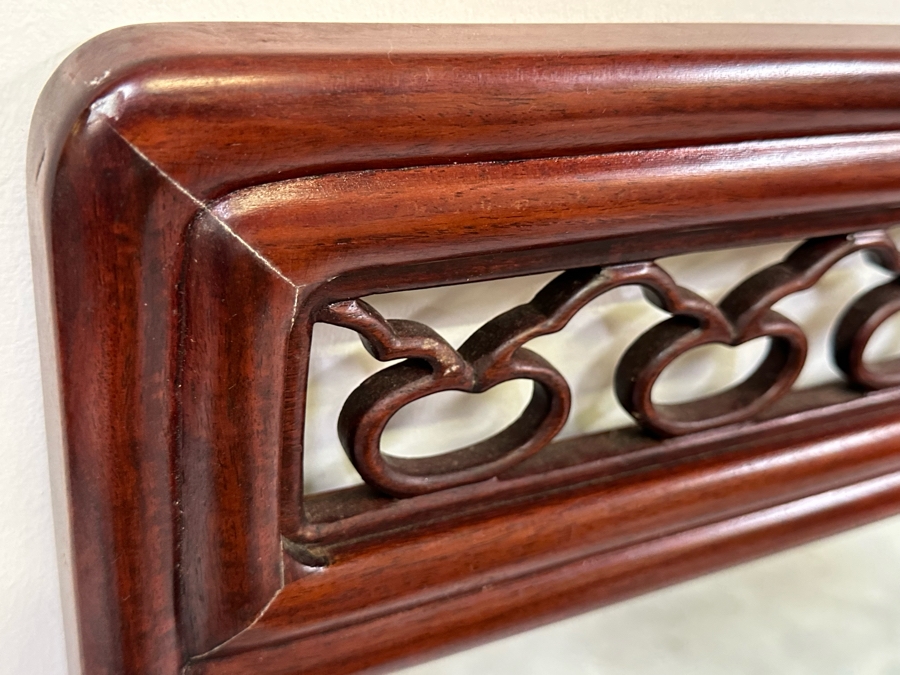 Vintage Chinese Hardwood Wall Mirror 20 X 38 [Photo 4]