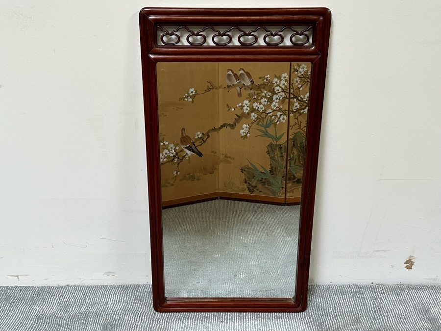 Vintage Chinese Hardwood Wall Mirror 20 X 38 [Photo 2]