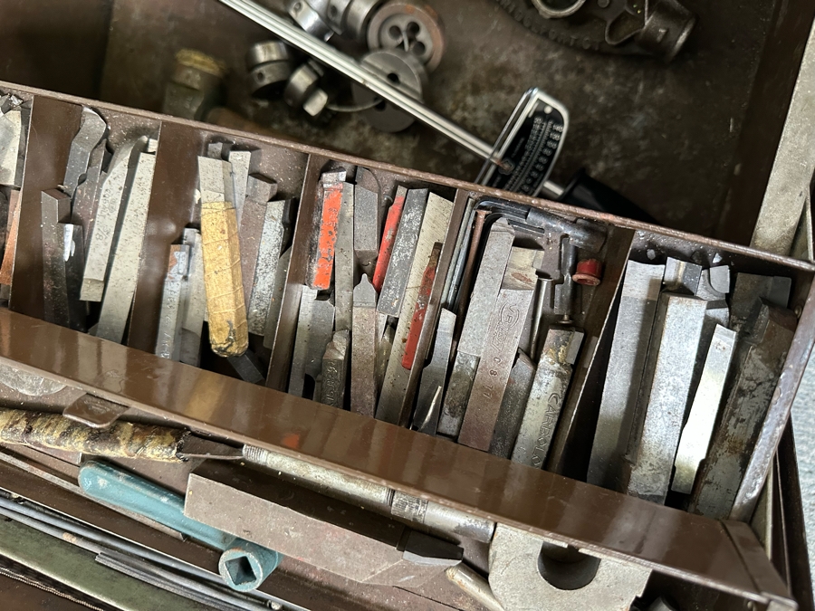 Vintage Metal Craftsman Toolbox With Casters Filled With Tools 18W X 10D X 15H - See Photos [Photo 8]