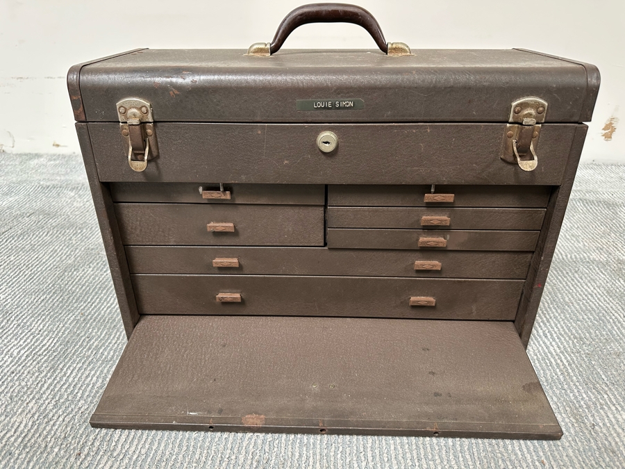 Vintage Kennedy Kits Machinist Toolbox Style No 520 20W X 8D X 13.5H Filled With Tools - See Photos [Photo 3]