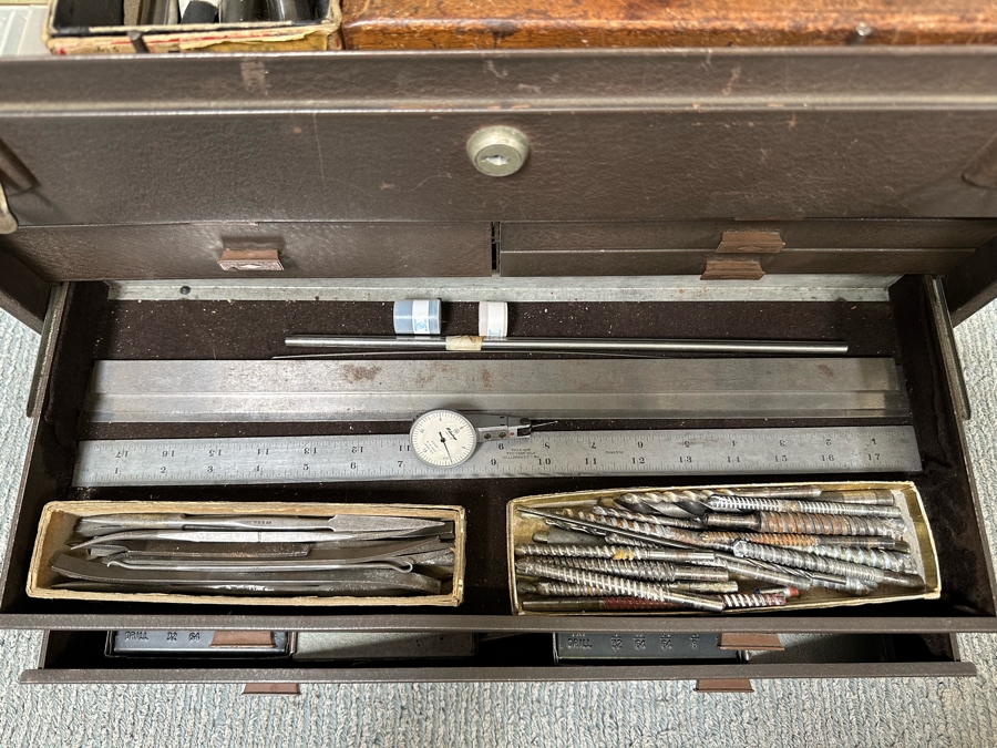 Vintage Kennedy Kits Machinist Toolbox Style No 520 20W X 8D X 13.5H Filled With Tools - See Photos [Photo 17]