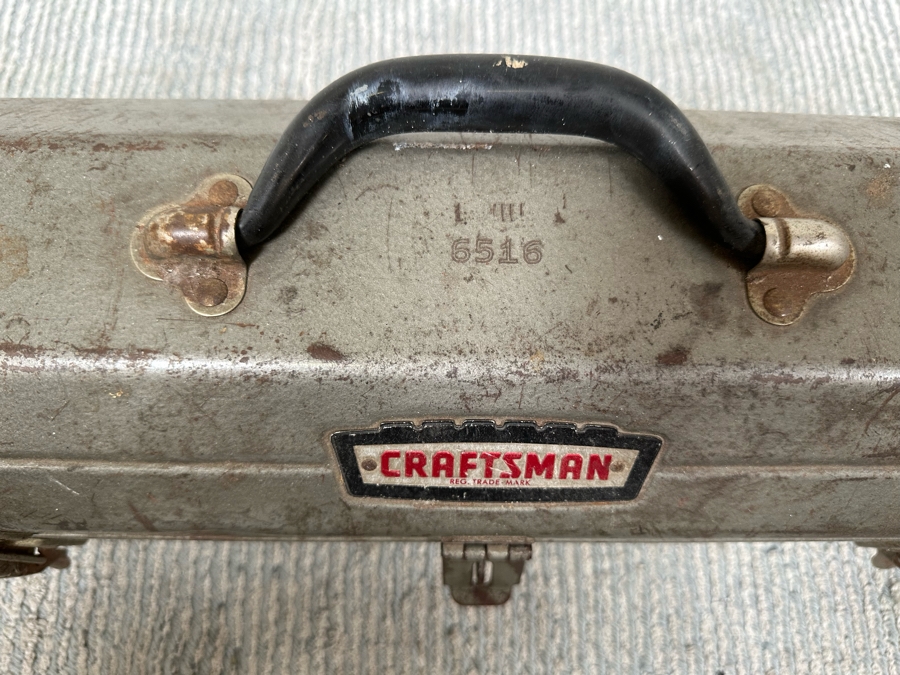 Vintage Crafstman Metal Toolbox With Tools 19.5W X 6D X 6H - See Photos [Photo 10]