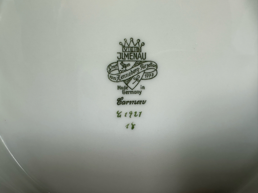 Vintage Ilmenau Graf Von Henneberg Carmen Pink Rose Porcelain Soup Tureen 12W X 10H And Gravy Boat China [Photo 7]