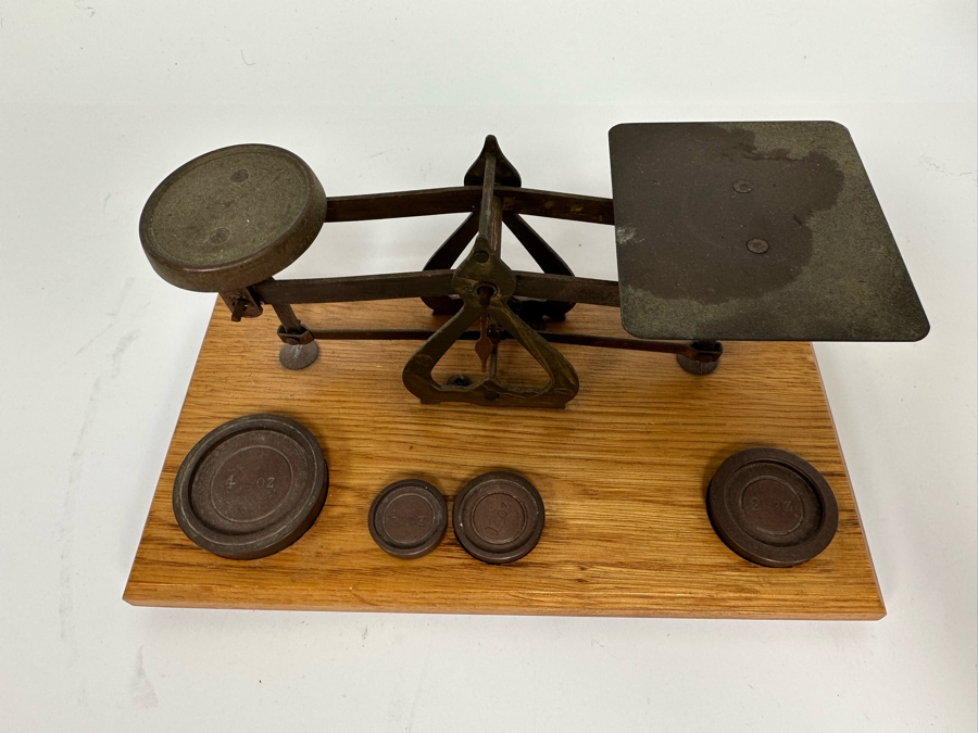 Vintage English Balance Scale 8W X 4D X 3H [Photo 7]