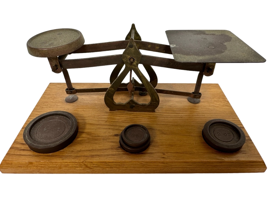 Just Added - Vintage English Balance Scale 8W X 4D X 3H [Photo 1]