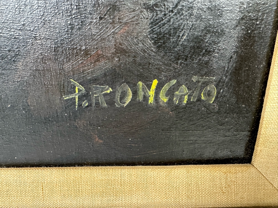 P. Roncato (Italian) Original Portrait Painting 20 X 24 Framed 28.5 X 32.5 [Photo 6]