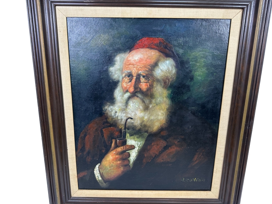 P. Roncato (Italian) Original Portrait Painting 20 X 24 Framed 28.5 X 32.5 [Photo 2]