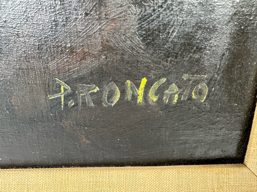 P. Roncato (Italian) Original Portrait Painting 20 X 24 Framed 28.5 X 32.5 [Photo 7]