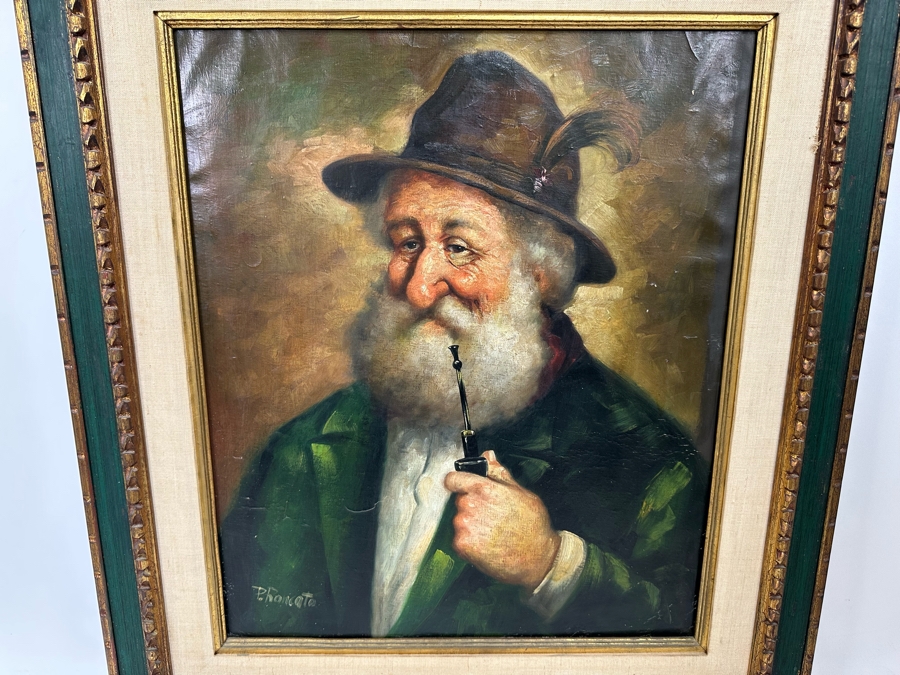 P. Roncato (Italian) Original Portrait Painting 20 X 24 Framed 29.5 X 34 [Photo 4]