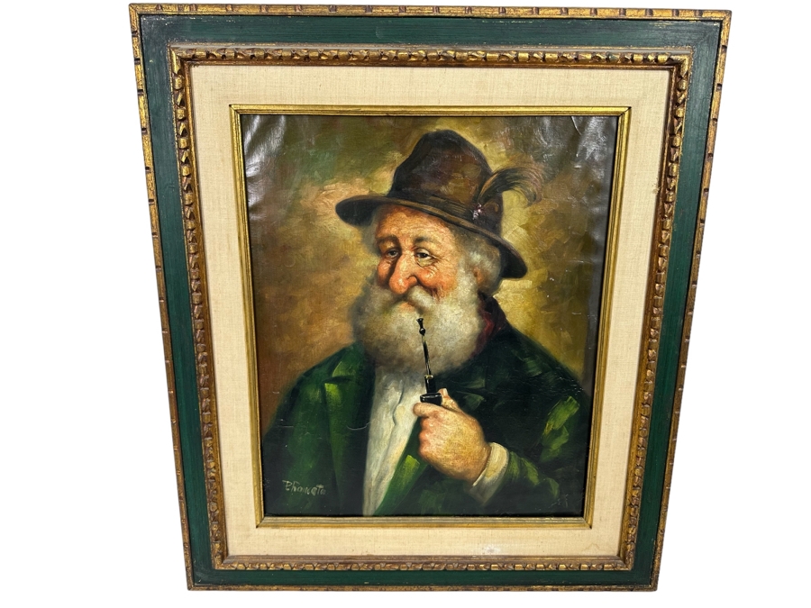 P. Roncato (Italian) Original Portrait Painting 20 X 24 Framed 29.5 X 34