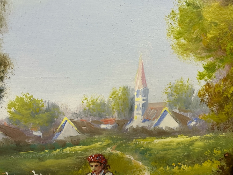 Original Hungarian Painting 24 X 18 In Frame 30 X 24.5 [Photo 4]