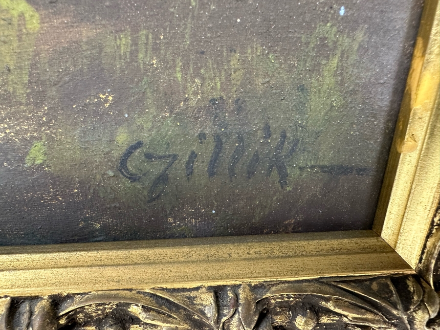 Czillik Anna (1899-1923 Budapest, Hungary) Original Oil Painting On Canvas 30 X 22 Framed 36.5 X 28.5 [Photo 8]