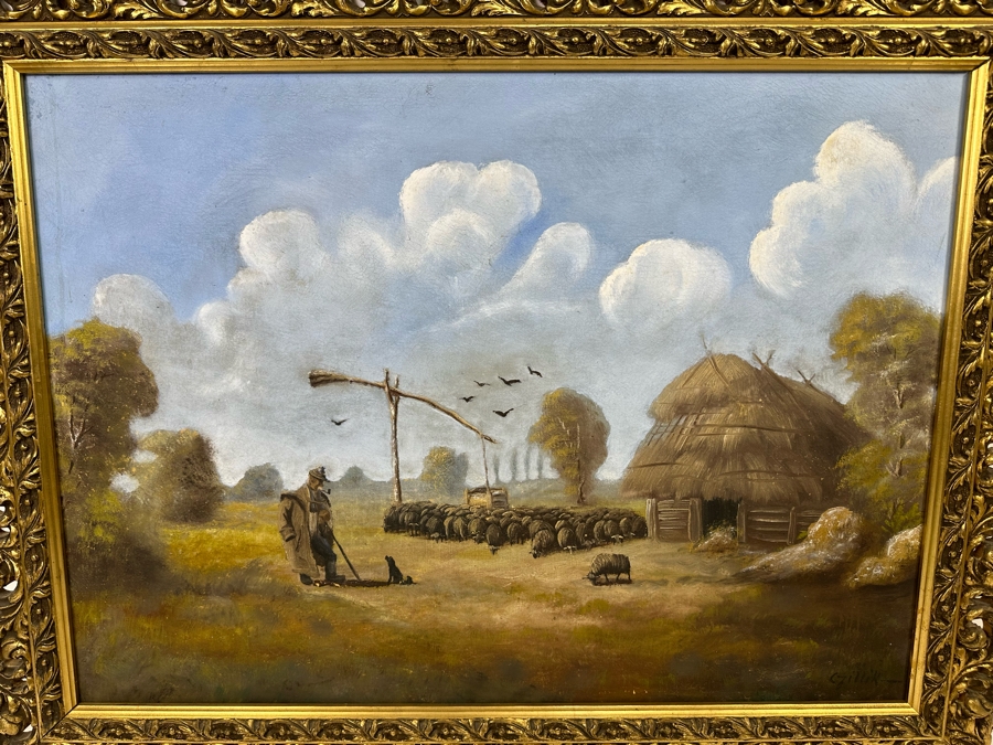 Czillik Anna (1899-1923 Budapest, Hungary) Original Oil Painting On Canvas 30 X 22 Framed 36.5 X 28.5