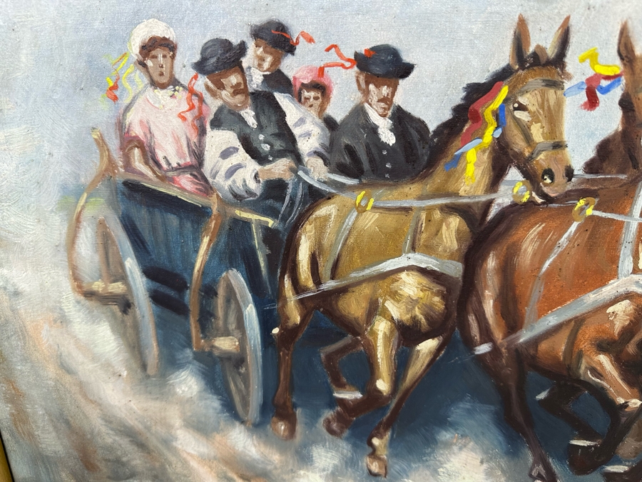 Tabori Bela (Hungarian) Original Painting On Canvas 28 X 22 Framed 35 X 30 [Photo 8]