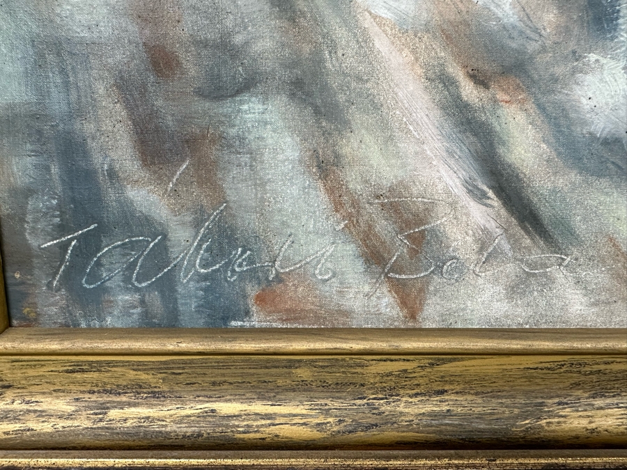 Tabori Bela (Hungarian) Original Painting On Canvas 28 X 22 Framed 35 X 30 [Photo 10]