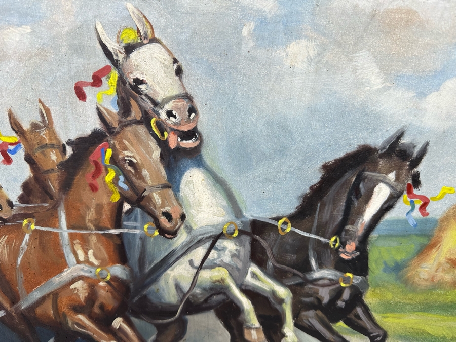 Tabori Bela (Hungarian) Original Painting On Canvas 28 X 22 Framed 35 X 30 [Photo 5]