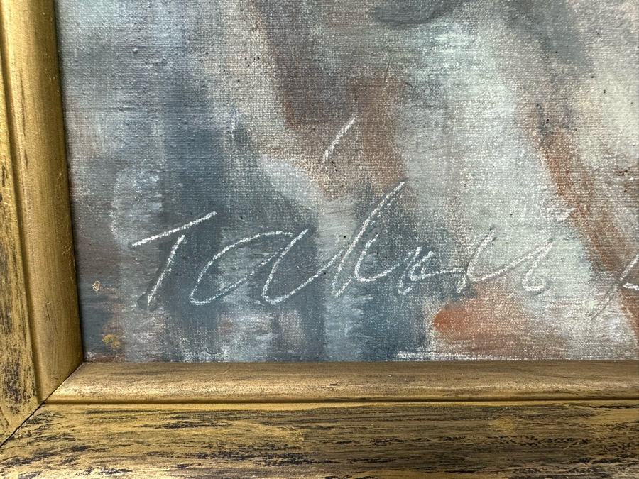 Tabori Bela (Hungarian) Original Painting On Canvas 28 X 22 Framed 35 X 30 [Photo 11]