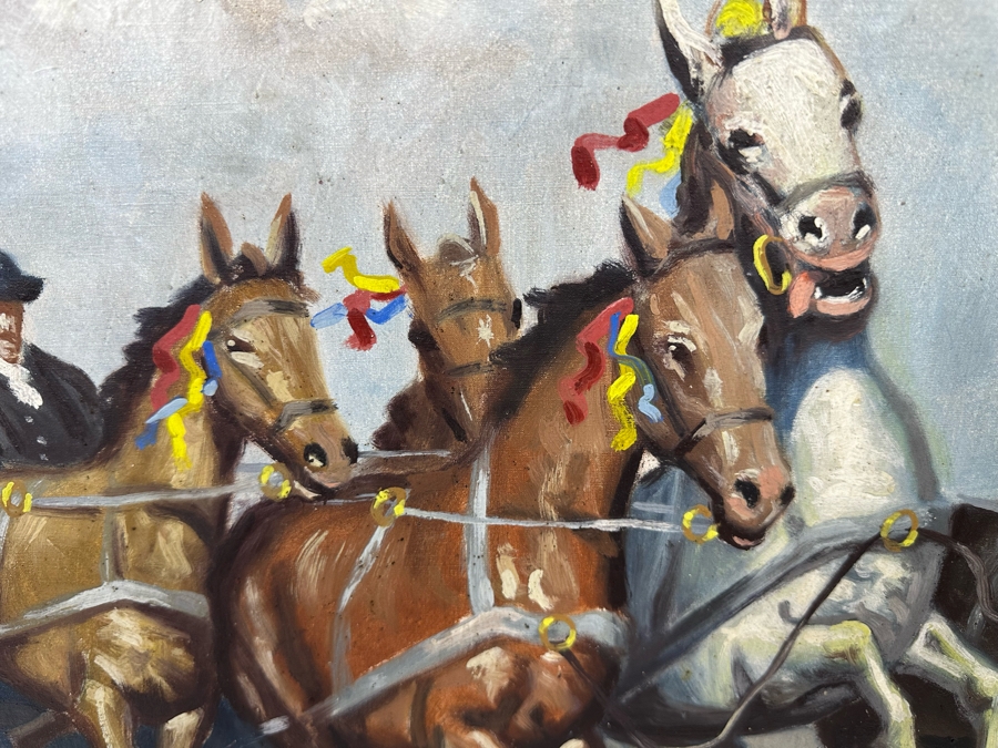 Tabori Bela (Hungarian) Original Painting On Canvas 28 X 22 Framed 35 X 30 [Photo 6]