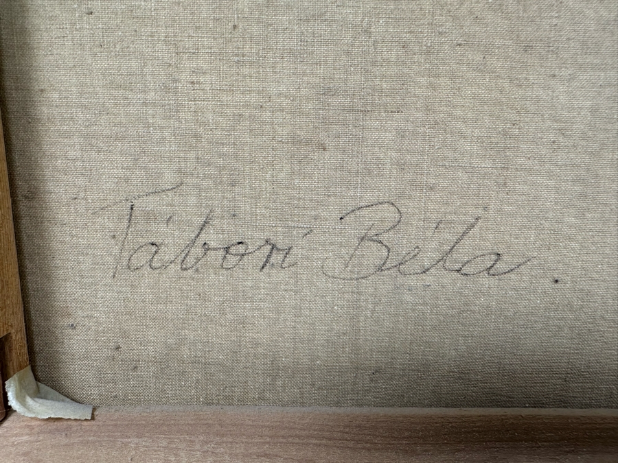 Tabori Bela (Hungarian) Original Painting On Canvas 28 X 22 Framed 35 X 30 [Photo 16]