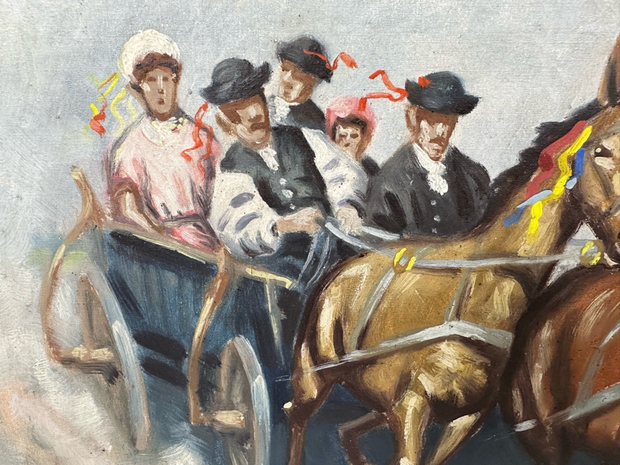 Tabori Bela (Hungarian) Original Painting On Canvas 28 X 22 Framed 35 X 30 [Photo 7]