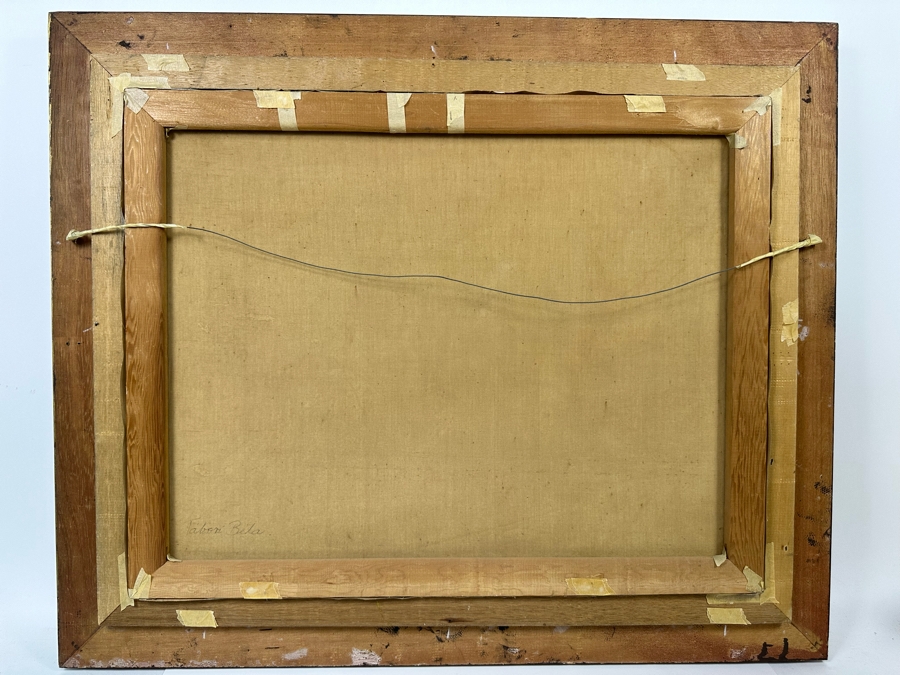 Tabori Bela (Hungarian) Original Painting On Canvas 28 X 22 Framed 35 X 30 [Photo 14]