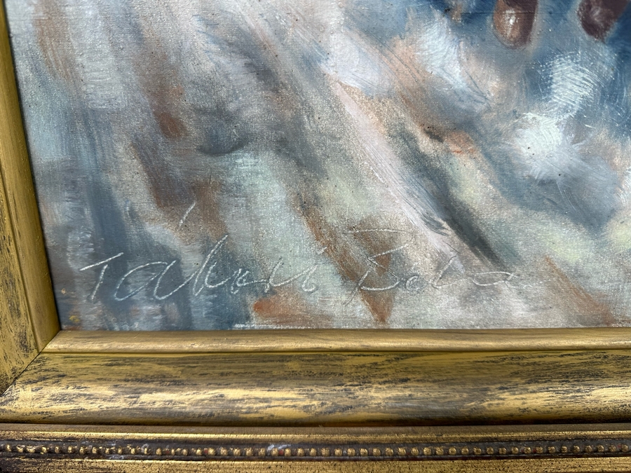 Tabori Bela (Hungarian) Original Painting On Canvas 28 X 22 Framed 35 X 30 [Photo 9]