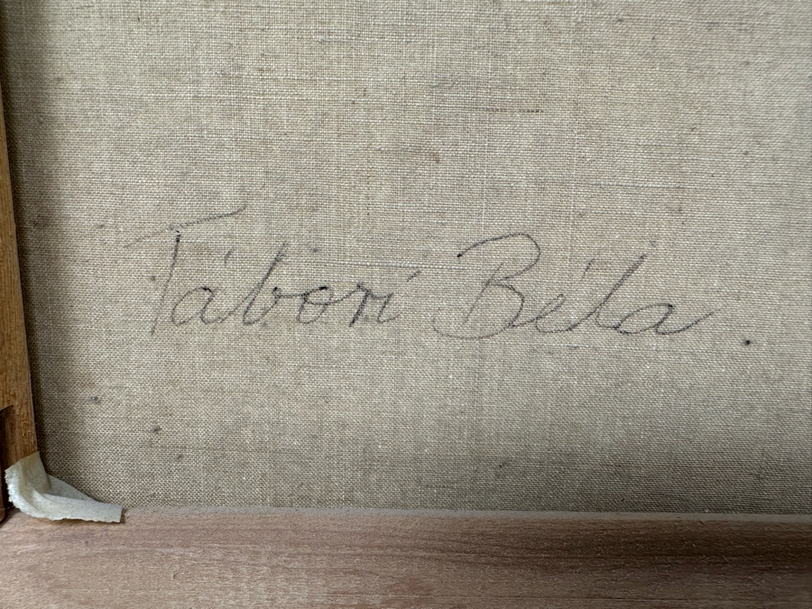 Tabori Bela (Hungarian) Original Painting On Canvas 28 X 22 Framed 35 X 30 [Photo 15]