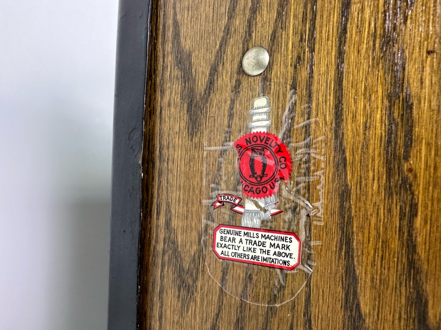 25 Cent Mills Novelty Roman Head Slot Machine Circa 1930s Loaded With Quarters Ready To Payout Great Working Condition With Key 16W X 15D X 27H See Video For Demo SN 307725 [Photo 13]