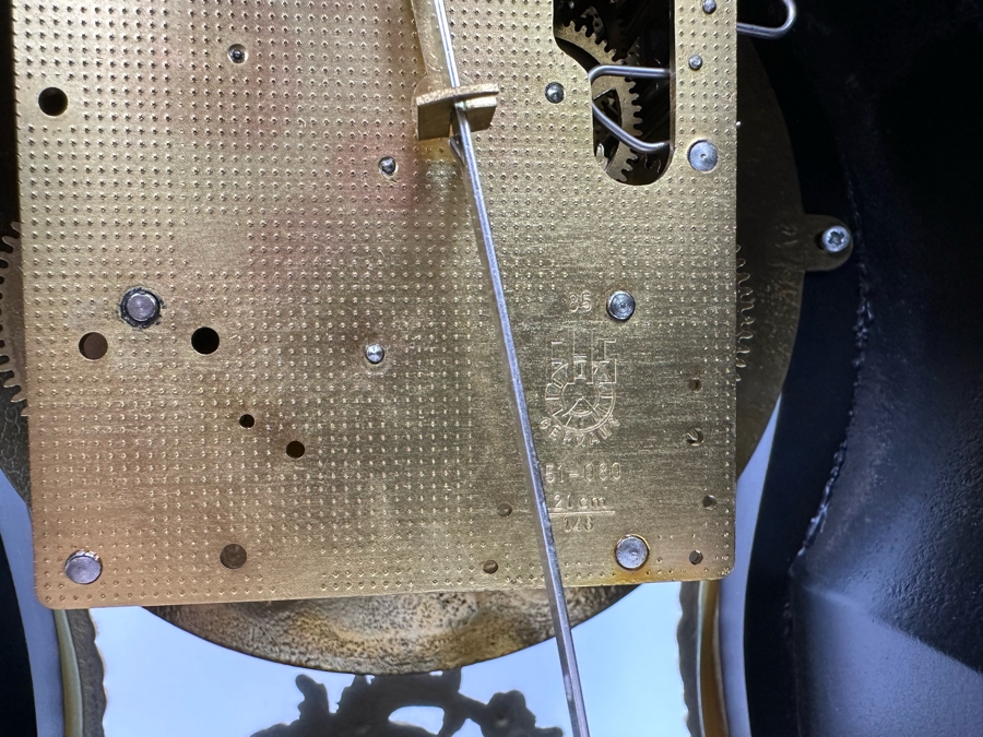 Inlaid Wooden Italian Case Pendulum Clock With FHS Germany Movement 12W X 6D X 22H Working [Photo 14]