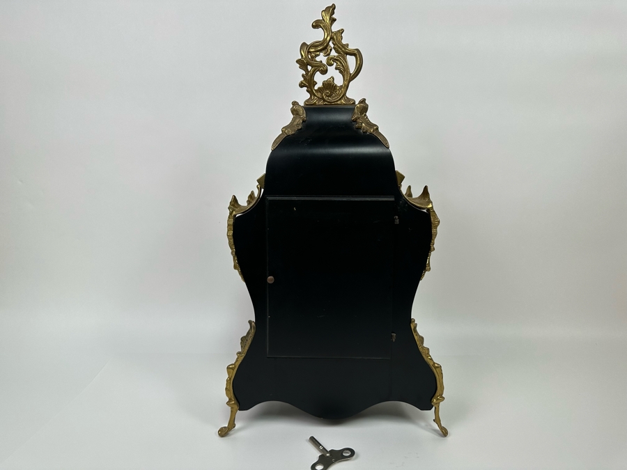 Inlaid Wooden Italian Case Pendulum Clock With FHS Germany Movement 12W X 6D X 22H Working [Photo 11]
