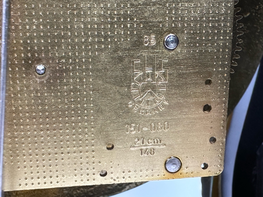 Inlaid Wooden Italian Case Pendulum Clock With FHS Germany Movement 12W X 6D X 22H Working [Photo 15]