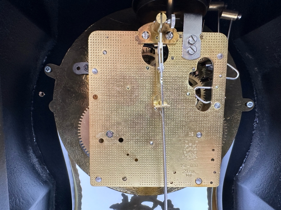 Inlaid Wooden Italian Case Pendulum Clock With FHS Germany Movement 12W X 6D X 22H Working [Photo 13]