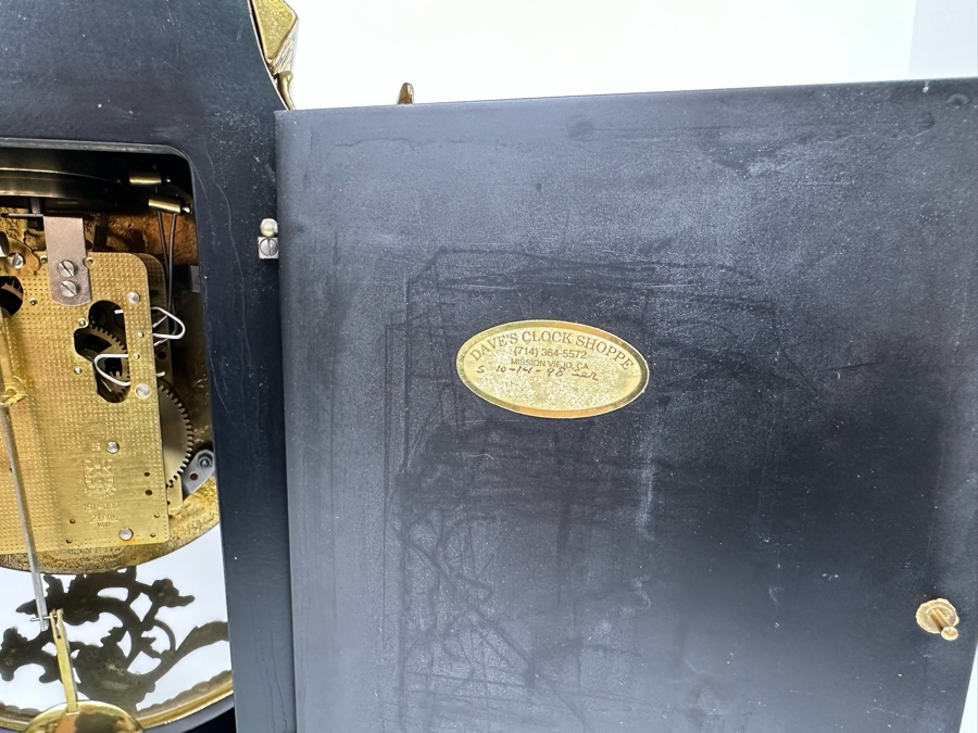 Inlaid Wooden Italian Case Pendulum Clock With FHS Germany Movement 12W X 6D X 22H Working [Photo 12]