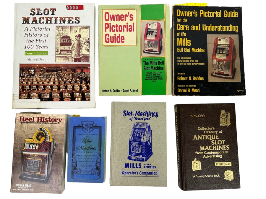 Collection Of Seven Vintage Slot Machine Books