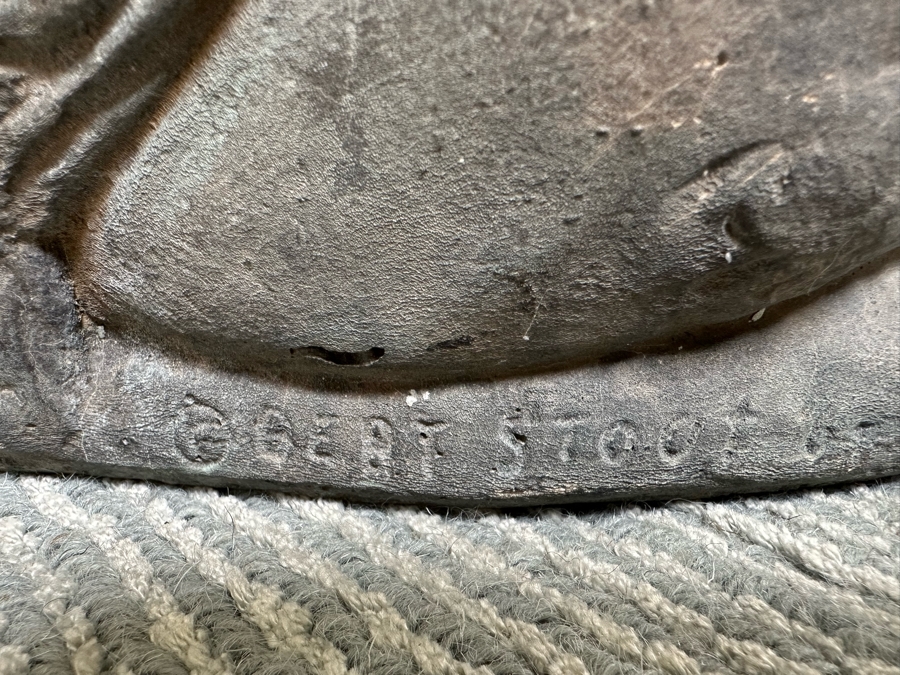 Pair Of Signed Mid-Century Foo Dogs Garden Statuary 16W X 11D X 16H [Photo 9]