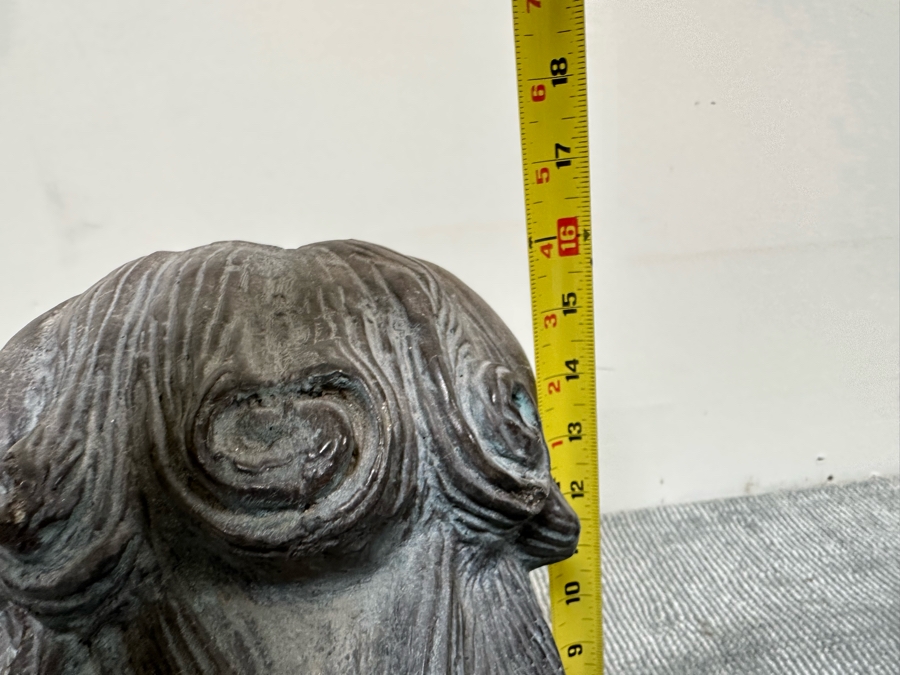 Pair Of Signed Mid-Century Foo Dogs Garden Statuary 16W X 11D X 16H [Photo 16]