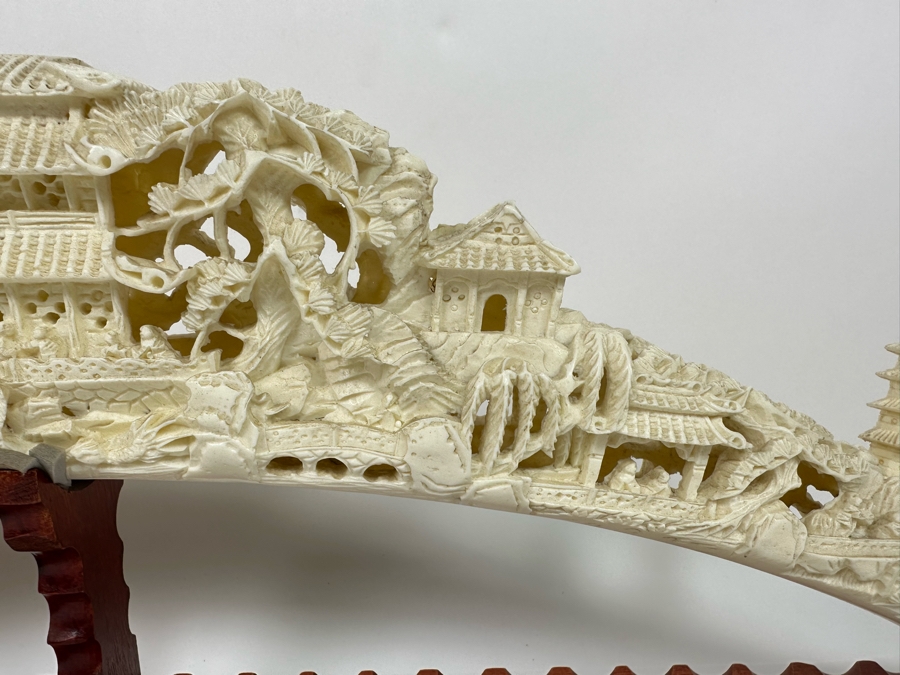 Faux Ivory Resin Decorative Sculpture 31W X 4D X 10H [Photo 16]