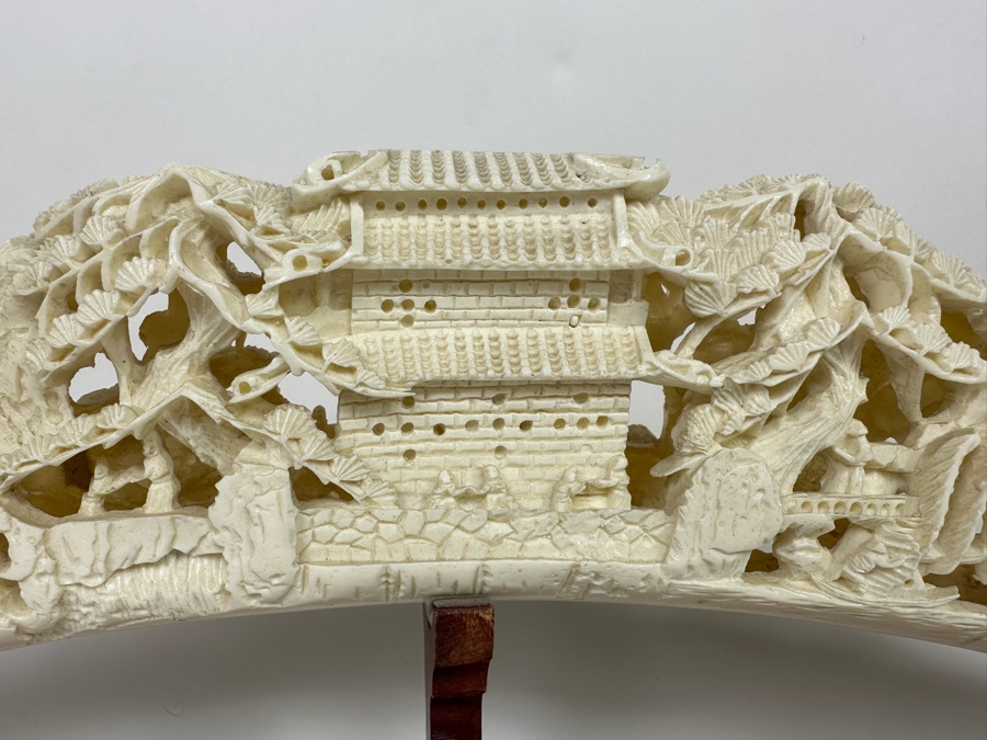 Faux Ivory Resin Decorative Sculpture 31W X 4D X 10H [Photo 4]