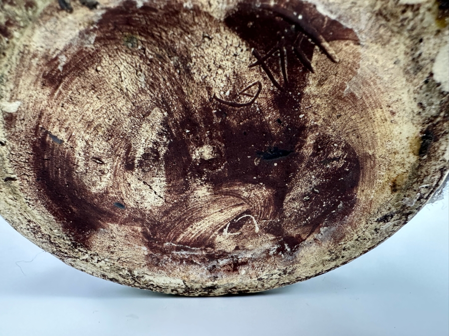 Impressive Vintage Majolica Vase Urn With Relief Grapes And And Leaves 13W X 15H [Photo 14]