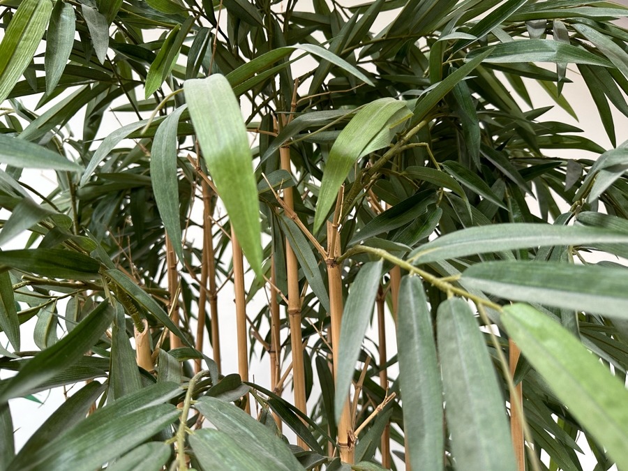 Pair Of Indoor Artificial Silk Bamboo Plants 90'H And 100'H [Photo 2]