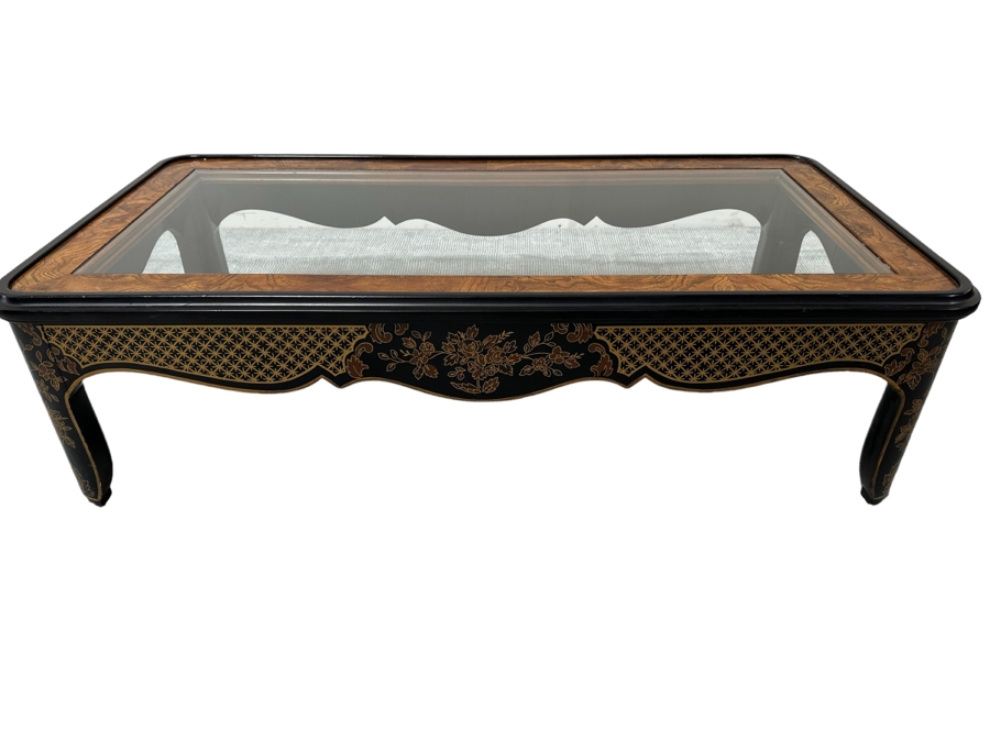Drexel Heritage Chinoiserie Glass Top Coffee Table 55W X 28D X 17H [Photo 1]
