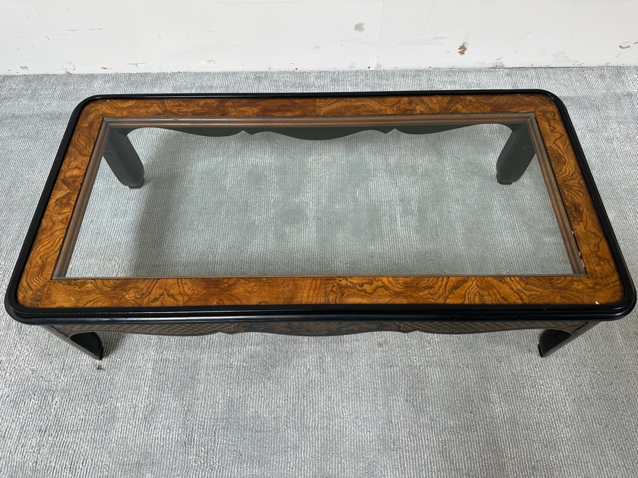 Drexel Heritage Chinoiserie Glass Top Coffee Table 55W X 28D X 17H [Photo 5]