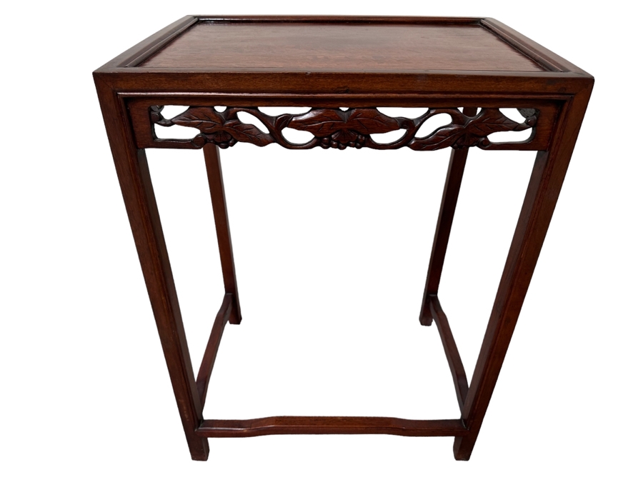 Chinese Wooden Side Table 19W X 14D X 26H [Photo 1]