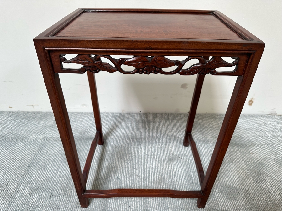Chinese Wooden Side Table 19W X 14D X 26H [Photo 3]