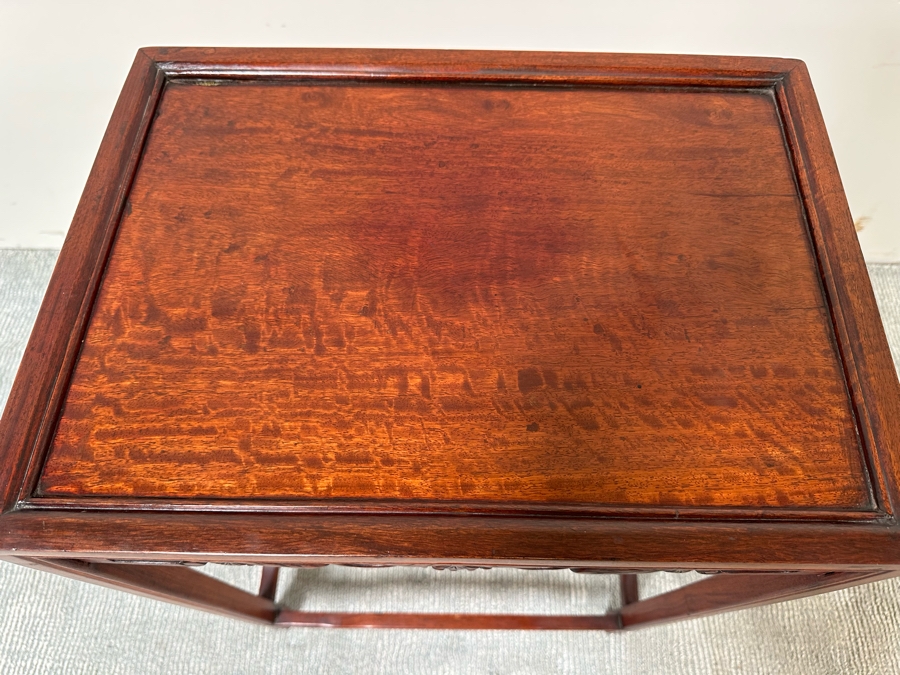 Chinese Wooden Side Table 19W X 14D X 26H [Photo 5]