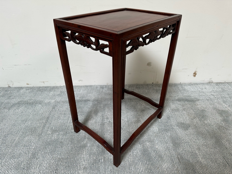 Chinese Wooden Side Table 19W X 14D X 26H [Photo 6]