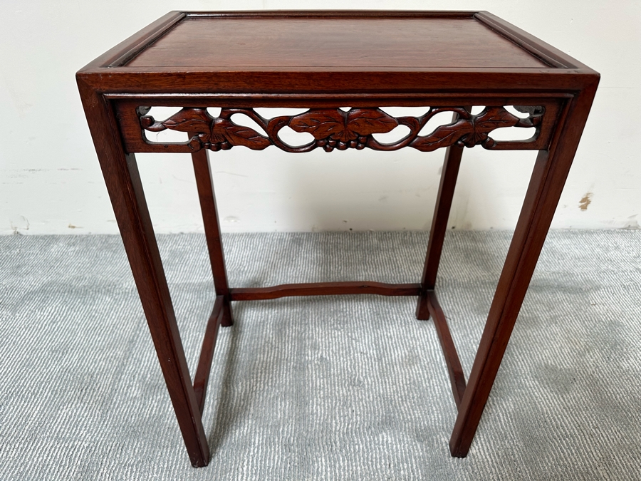 Chinese Wooden Side Table 19W X 14D X 26H [Photo 7]