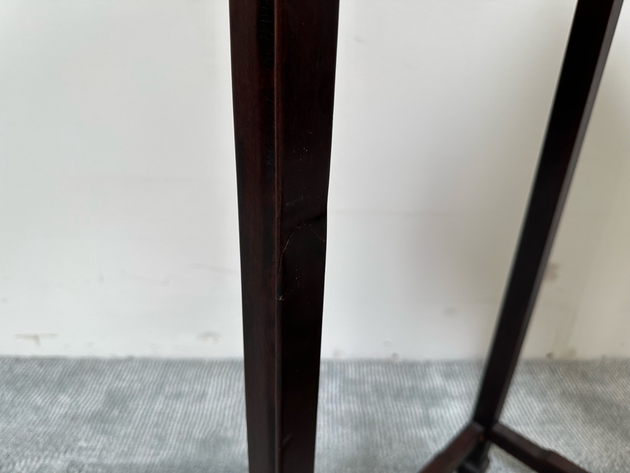 Chinese Wooden Fern Sculpture Stand For Arkraft Made In Hong Kong 16W X 13D X 36H [Photo 8]