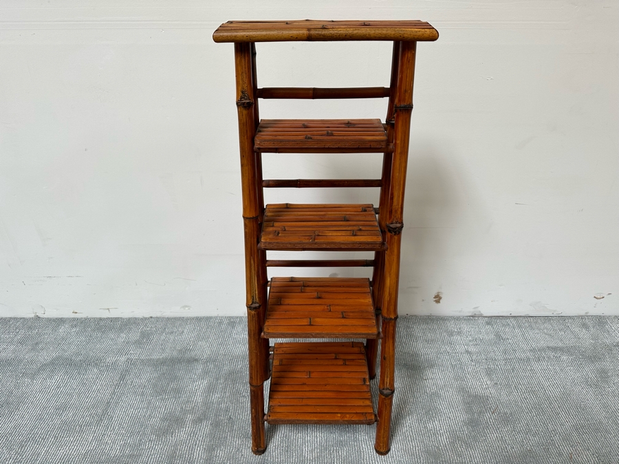 Folding Bamboo Bookshelf 16W X 12D X 46H [Photo 4]