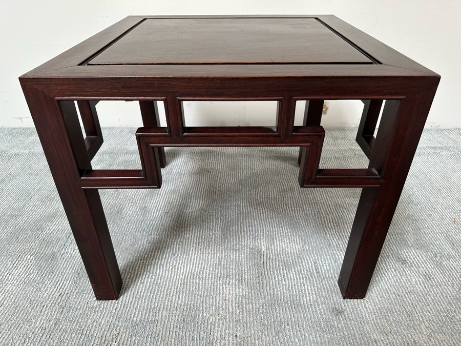 Chinese Rosewood Side Table 24 X 24 X 20H [Photo 3]